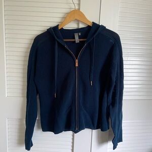 Sweaty Betty Dark Blue Mesh Zip Hoodie